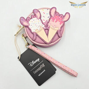 Loungefly Disney Lilo & Stitch Angel Ice Cream Cone Coin Purse New